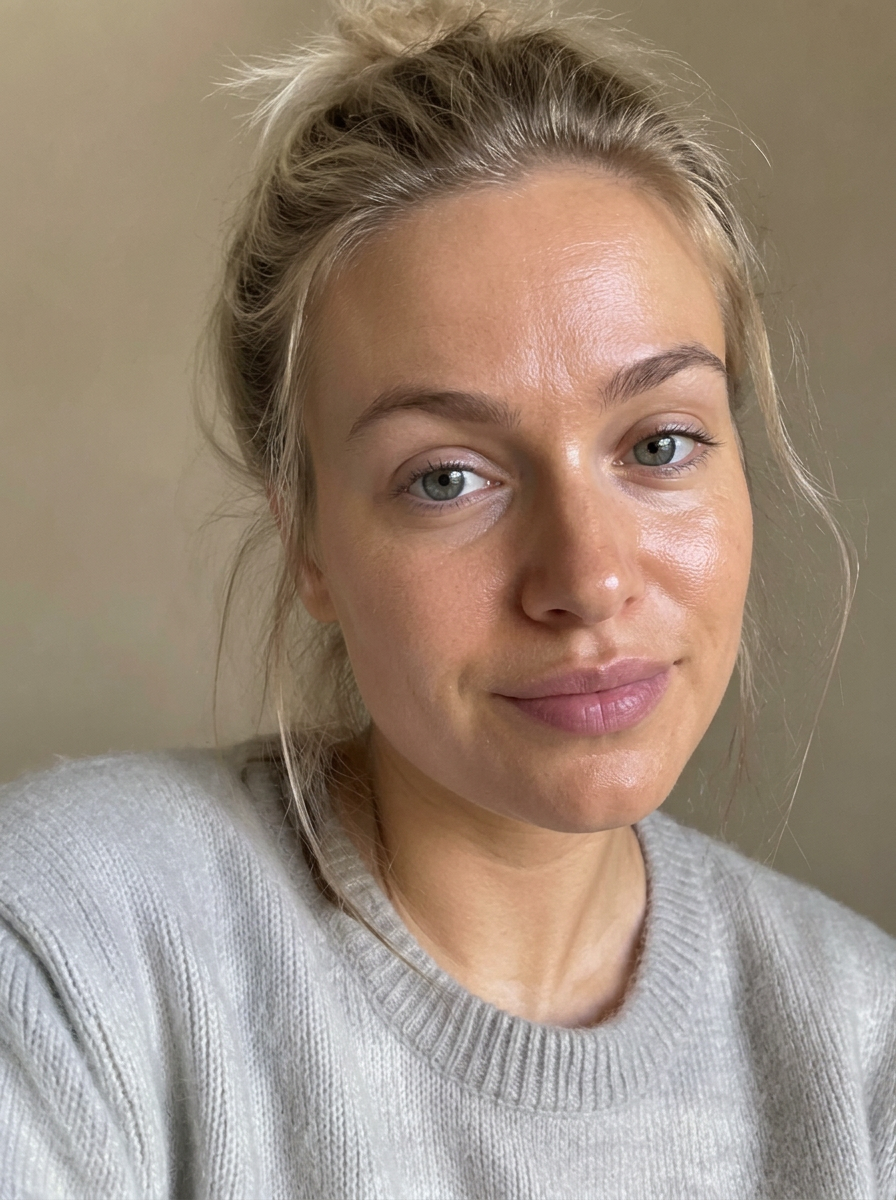 Etter behandling, lys hudtone